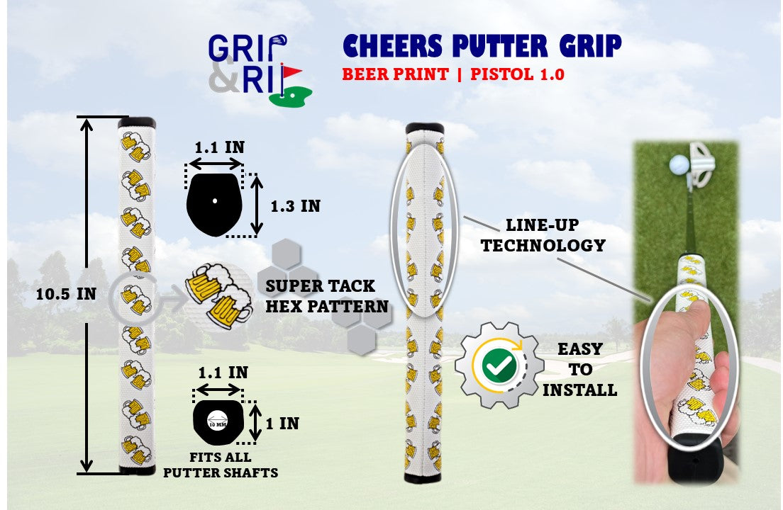 Cheers Edition Tour Golf Putter Grip | Pistol 1.0