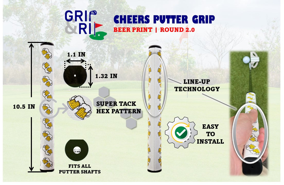 Cheers Edition Tour Golf Putter Grip | Round 2.0