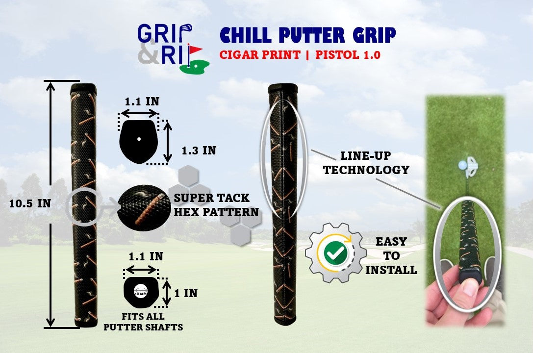 Chill Edition Tour Golf Putter Grip | Pistol 1.0